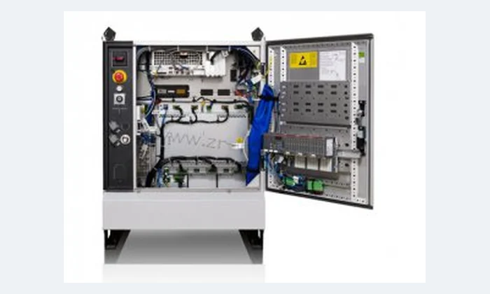 Components inside a robot control cabinet