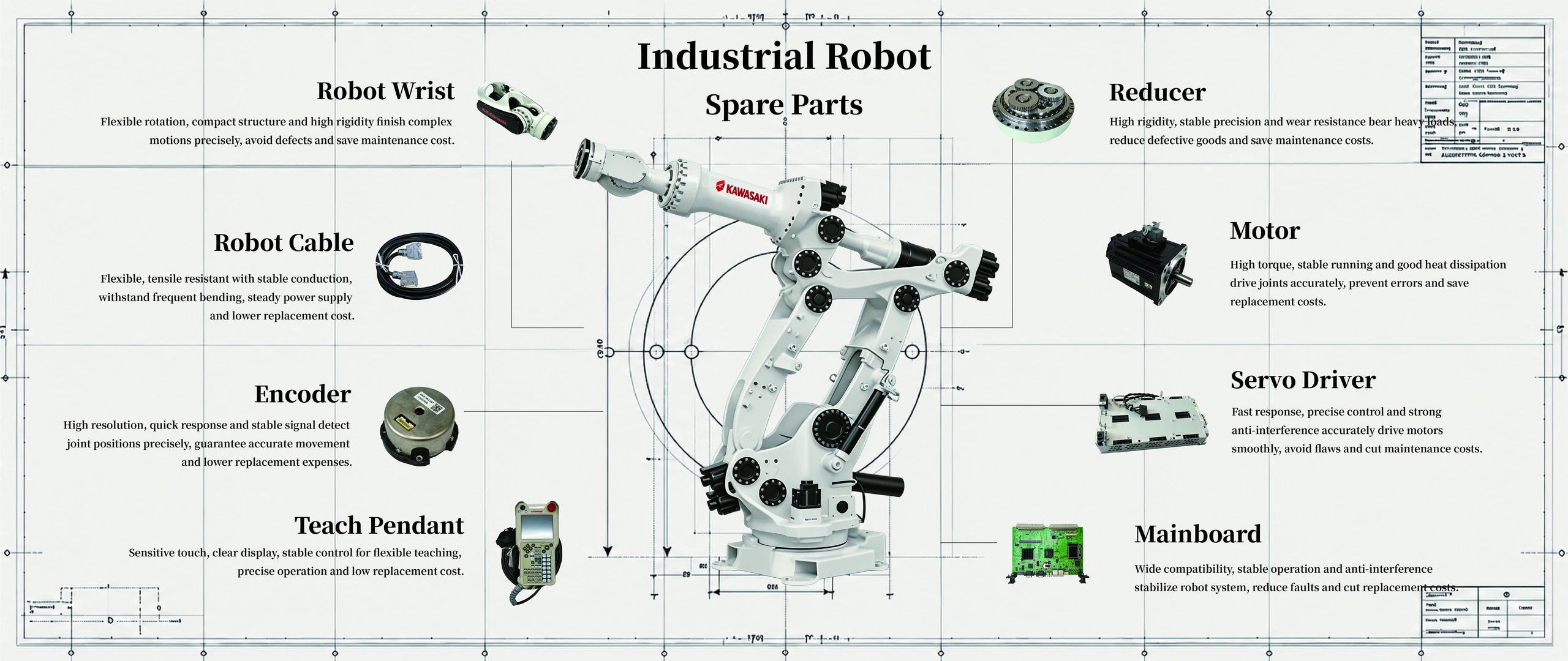 Kawasaki robot and spare parts
